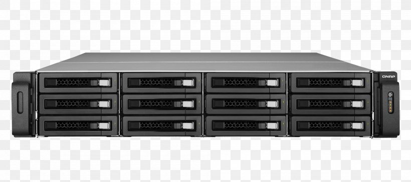 Network Storage Systems QNAP Systems, Inc. Hard Drives Serial Attached SCSI Network Video Recorder, PNG, 2000x889px, Network Storage Systems, Audio Receiver, Automotive Exterior, Computer Accessory, Computer Component Download Free