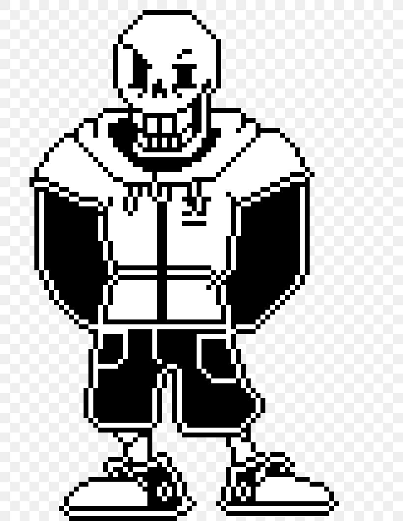 Undertale PAPYRUS Sprite Schurman Retail Group, PNG, 740x1060px, Undertale, Area, Art, Black, Black And White Download Free