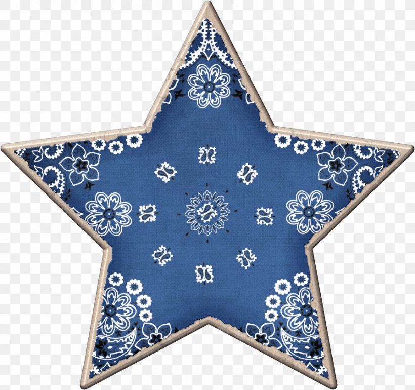 Decoupage Kerchief Cowboy Clip Art, PNG, 895x841px, Decoupage, Blue, Christmas Ornament, Cobalt Blue, Cowboy Download Free