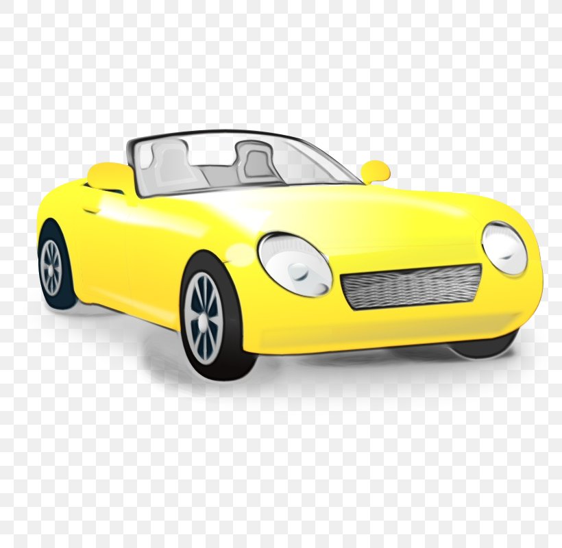 Land Vehicle Vehicle Car Yellow Sports Car, PNG, 800x800px, Watercolor, Car, Convertible, Land Vehicle, Model Car Download Free