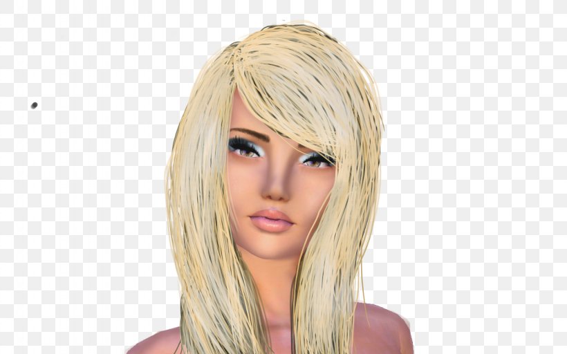 Blond Hair Coloring Bangs Long Hair, PNG, 1280x800px, Watercolor, Cartoon, Flower, Frame, Heart Download Free