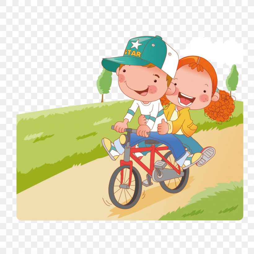 Bicycle Wallpaper, PNG, 1000x1000px, Bicycle, Area, Art, Boy, Cartoon  Download Free