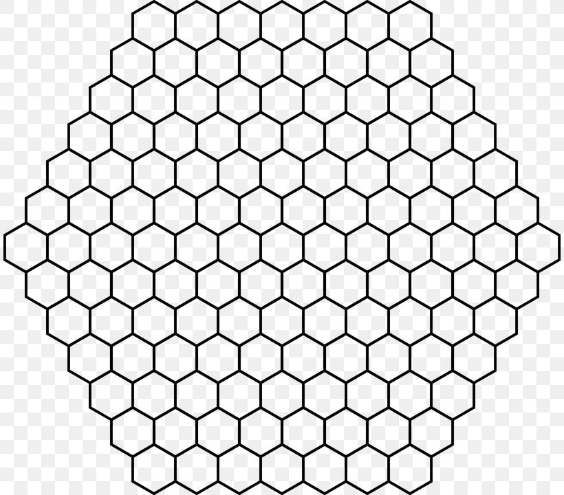 Hexagonal Tiling Tessellation Clip Art, PNG, 810x720px, Hexagon, Area, Beehive, Black And White, Color Download Free
