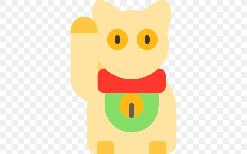 Cat Maneki-neko Clip Art, PNG, 512x512px, Cat, Cartoon, Culture Of Japan, Manekineko, Yellow Download Free