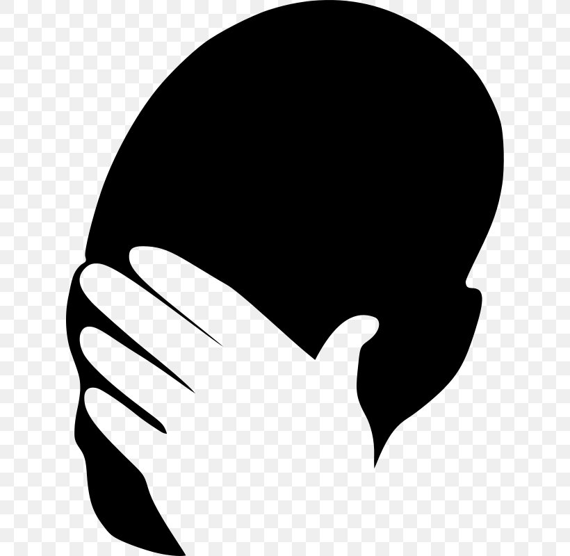 Facepalm Clip Art, PNG, 630x800px, Facepalm, Black, Black And White, Emoticon, Face Download Free