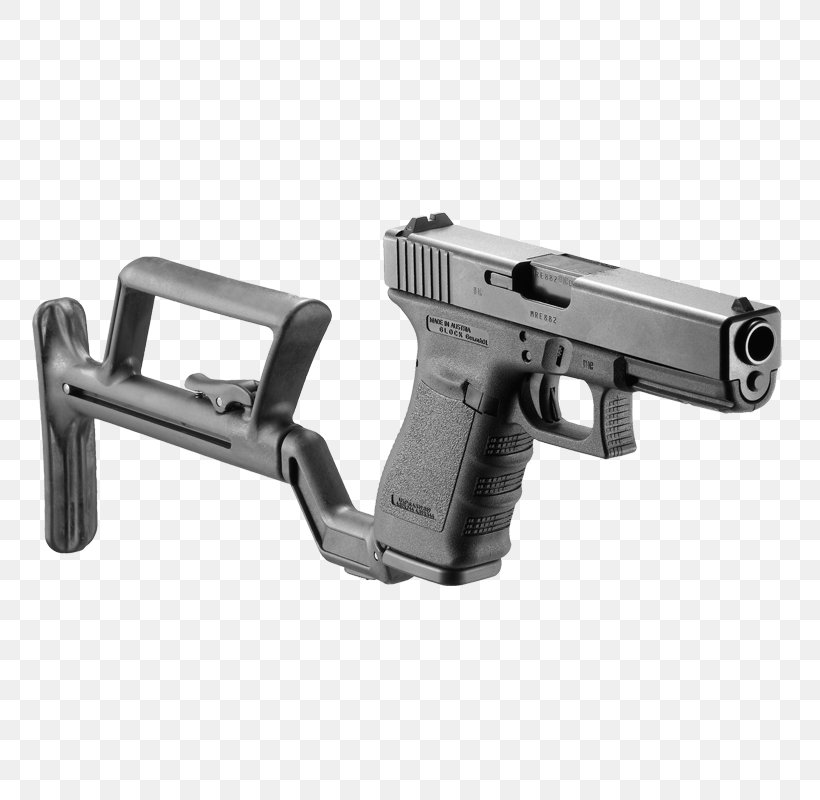 GLOCK 17 Telescoping Stock Pistol, PNG, 800x800px, Glock, Air Gun, Airsoft, Carbine, Firearm Download Free
