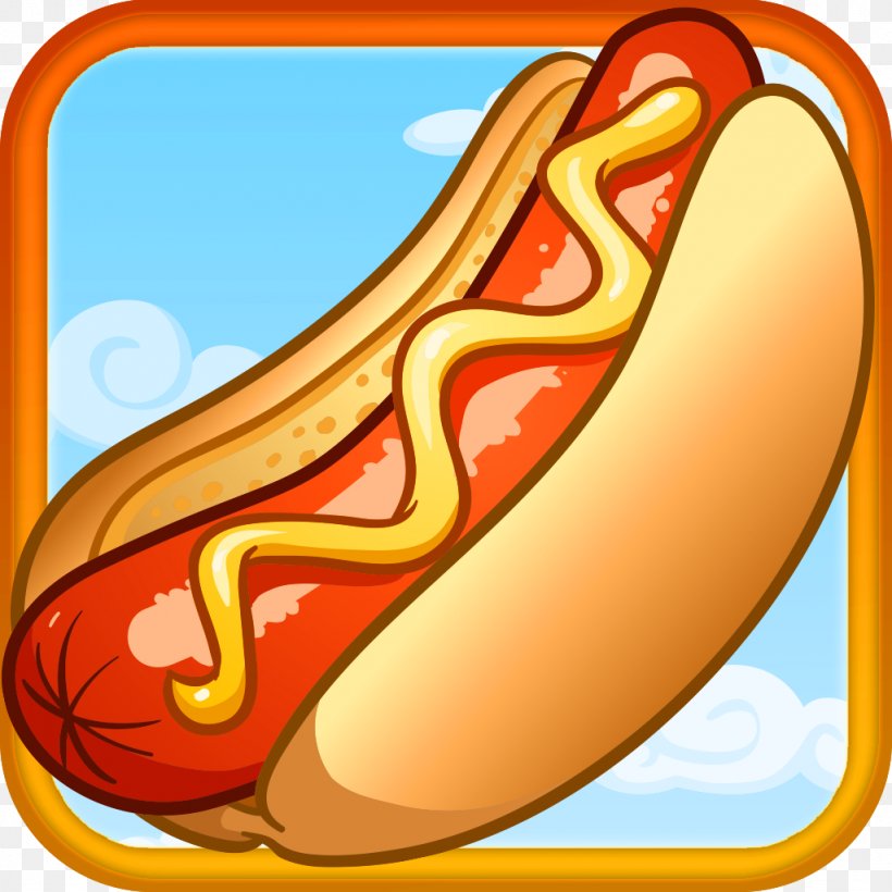 Hot Dog Stand Fast Food App Store, PNG, 1024x1024px, Watercolor, Cartoon, Flower, Frame, Heart Download Free