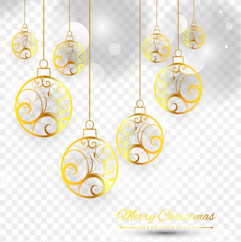 Grey Light Effect Golden Christmas Ball, PNG, 877x881px, Christmas, Body Jewelry, Christmas Ornament, Designer, Gold Download Free