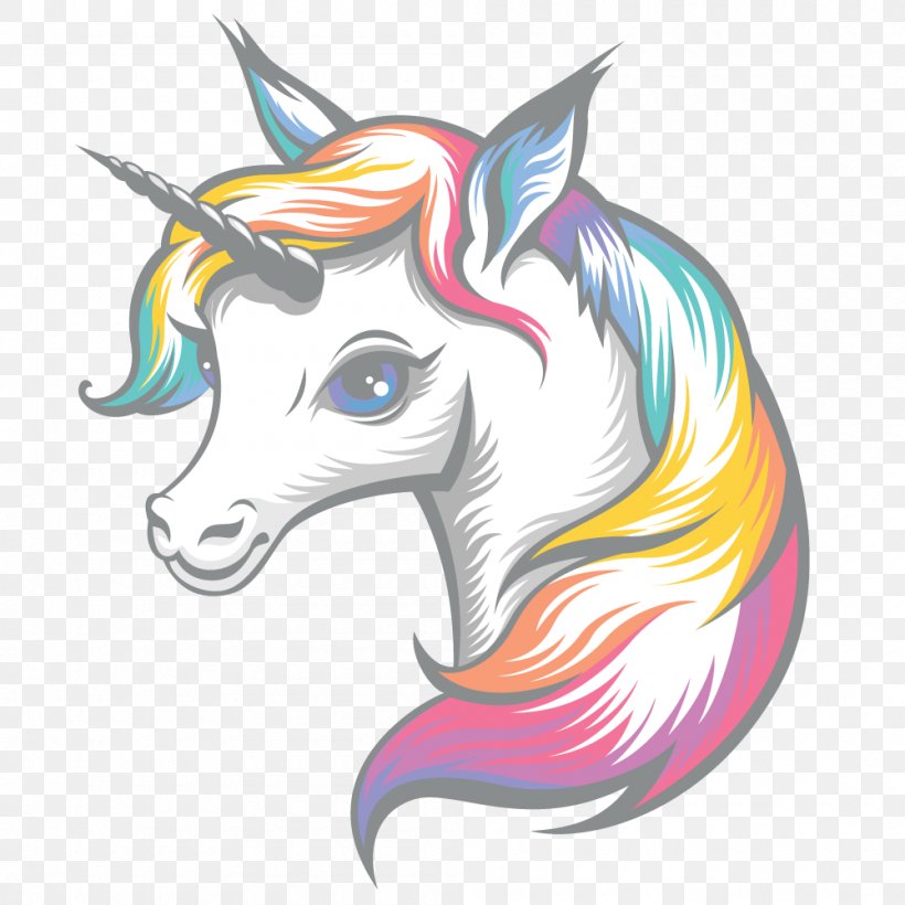 Vector Graphics Unicorn Image Clip Art Drawing, PNG, 1000x1000px, Unicorn, Drawing, Fictional Character, Head, Invisible Pink Unicorn Download Free