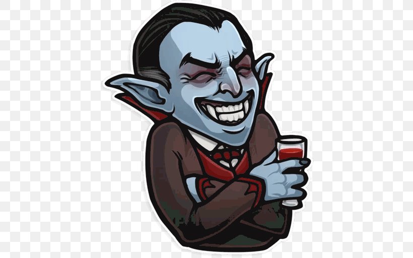 Vampire Myths Sticker Legend Telegram, PNG, 512x512px, Sticker, Cartoon, Clown, Dracula, Fictional Character Download Free