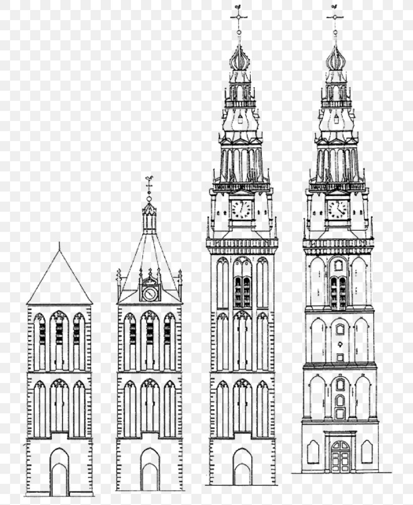 Westertoren Onze Lieve Vrouwetoren Steeple Drawing Tower, PNG, 742x1002px, Steeple, Amsterdam, Basilica, Bell Tower, Black And White Download Free
