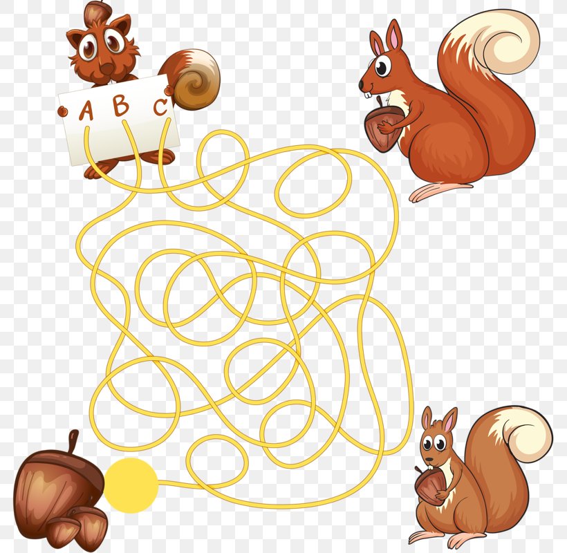 Color Labyrinth Color Maze Squirrel Clip Art, PNG, 784x800px, Squirrel, Android, Area, Carnivoran, Food Download Free