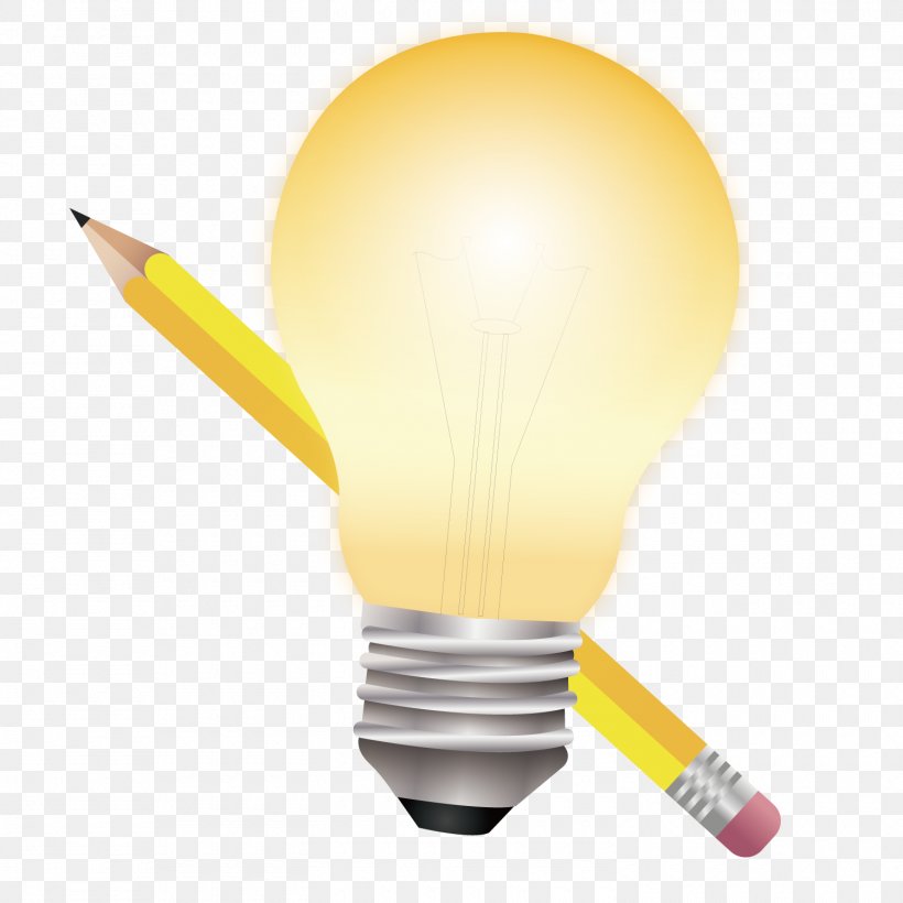 Incandescent Light Bulb Pencil Euclidean Vector, PNG, 1500x1500px, Light, Creativity, Designer, Energy Conversion Efficiency, Incandescent Light Bulb Download Free