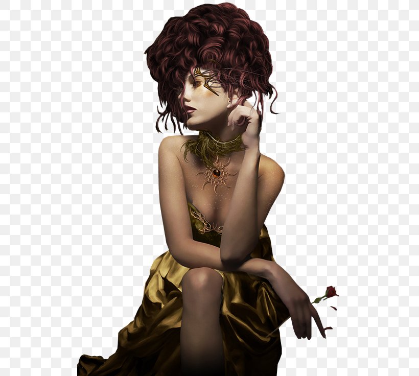 Black Hair Woman Hair Coloring Long Hair Brown Hair, PNG, 518x736px, Watercolor, Cartoon, Flower, Frame, Heart Download Free