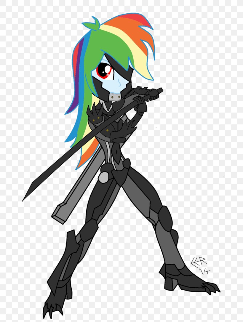 Metal Gear Rising: Revengeance Rainbow Dash Raiden Rarity Derpy Hooves, PNG, 734x1087px, Watercolor, Cartoon, Flower, Frame, Heart Download Free