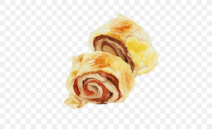 Anpan Danish Pastry Watercolor Painting Red Bean Paste, PNG, 500x500px, Anpan, Baking, Bread, Bun, Danish Pastry Download Free