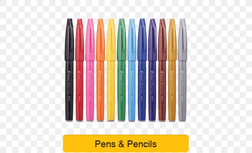 Ballpoint Pen Pentel Fude Touch Brush Sign Pen Fudepen Pentel Arts Pocket Brush Pen, PNG, 500x500px, Ballpoint Pen, Ball Pen, Calligraphy, Drawing, Fudepen Download Free