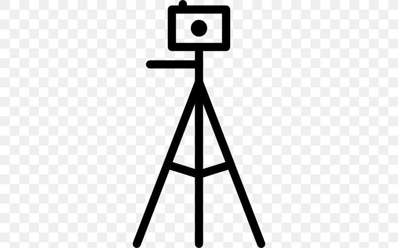 Tripod Camera Clip Art, PNG, 512x512px, Tripod, Area, Black And White, Camera, Drawing Download Free