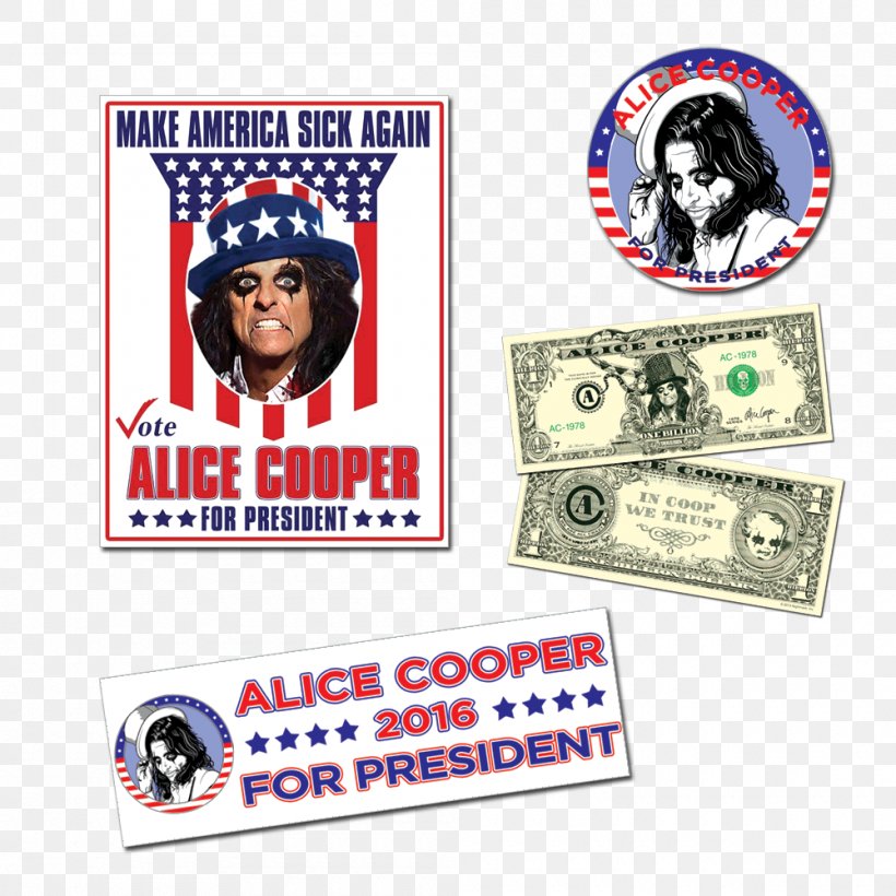 For Alice Logo Voting Banner Alice For President, PNG, 1000x1000px, Logo, Alice Cooper, Banner, Label, Recreation Download Free