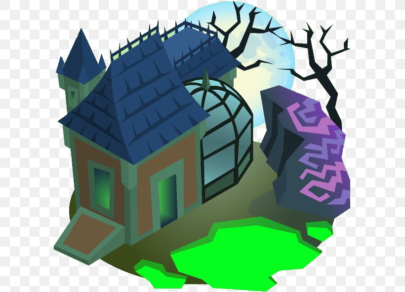 Haunted House Cartoon, PNG, 604x592px, Fennec Fox, Animation, Architecture, Fox, Haunted House Download Free