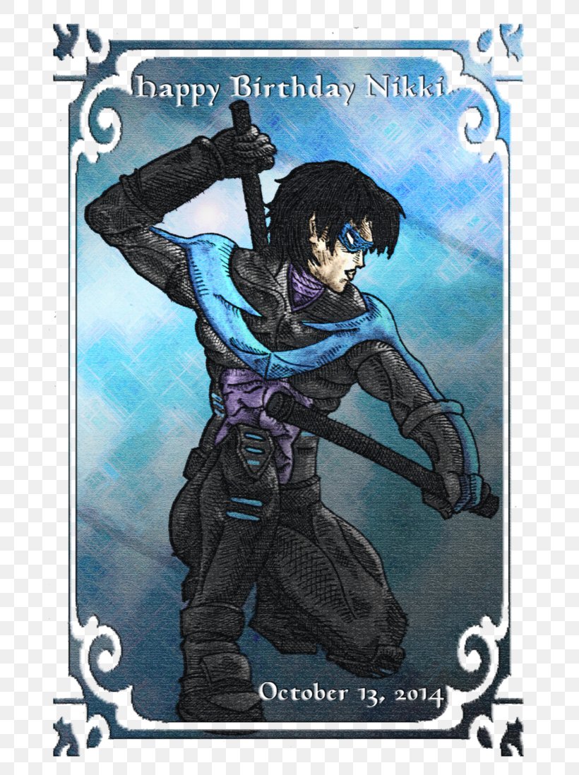 Nightwing Gift Birthday Character Happiness, PNG, 728x1098px, Watercolor, Cartoon, Flower, Frame, Heart Download Free