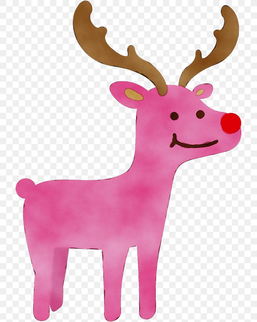 Reindeer, PNG, 720x1028px, Watercolor, Animal Figure, Antler, Deer, Fawn Download Free