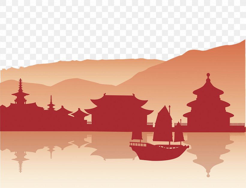 Temple Silhouette, PNG, 1068x818px, Temple, Architecture, Chinese Temple, Designer, Fukei Download Free