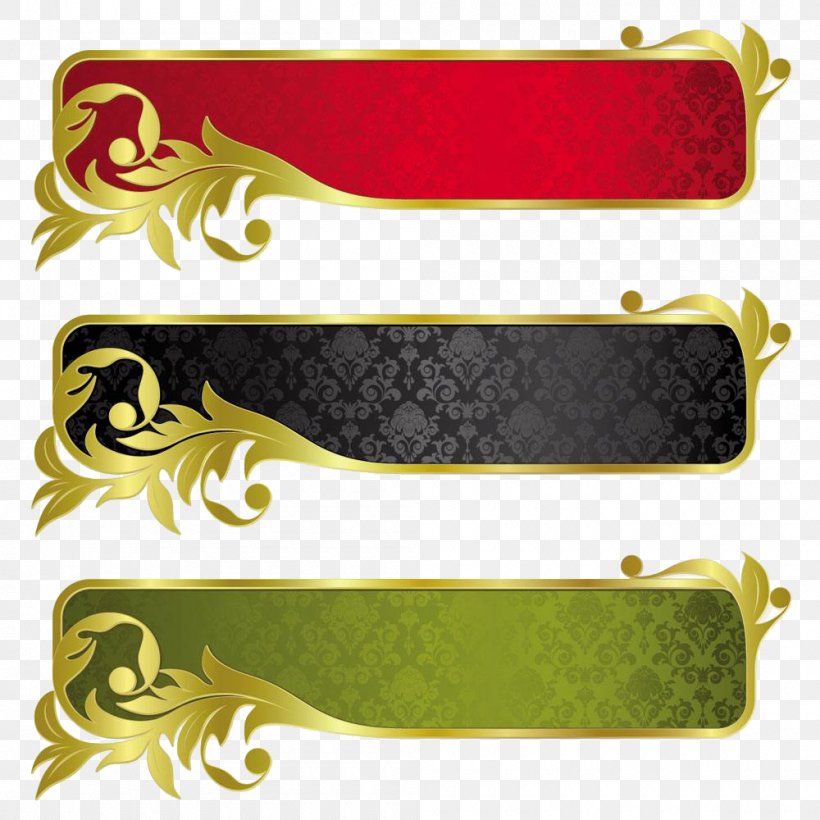 Banner Gold Ribbon, PNG, 1000x1000px, Banner, Gold, Logo, Metal, Ornament Download Free