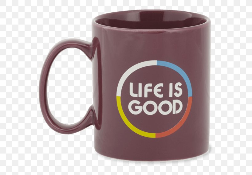 Coffee Cup Life Is Good Adult Jakes Circle Mug, Wild Plum, One Size Product Design, PNG, 570x570px, Coffee Cup, Cup, Drinkware, Life Is Good, Mug Download Free