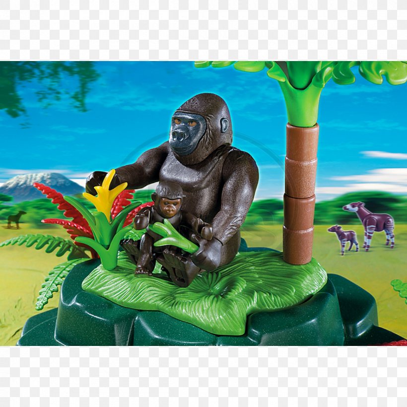Gorilla Okapi Toy Primate Playmobil, PNG, 1200x1200px, Gorilla, Fauna Of Africa, Film, Game, Giant Panda Download Free