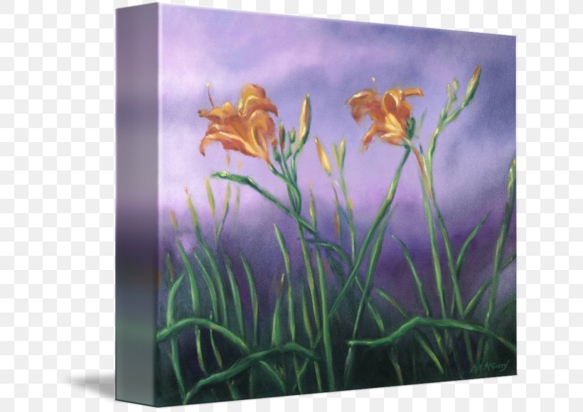 Gallery Wrap Canvas Orange Lily Art Printmaking, PNG, 650x580px, Gallery Wrap, Art, Canvas, Flora, Flower Download Free