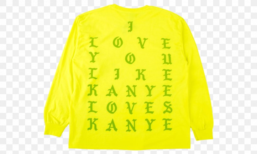 Long-sleeved T-shirt Saint Pablo Tour Long-sleeved T-shirt I Love Kanye, PNG, 1000x600px, Tshirt, Active Shirt, Adidas Yeezy, Brand, Clothing Download Free