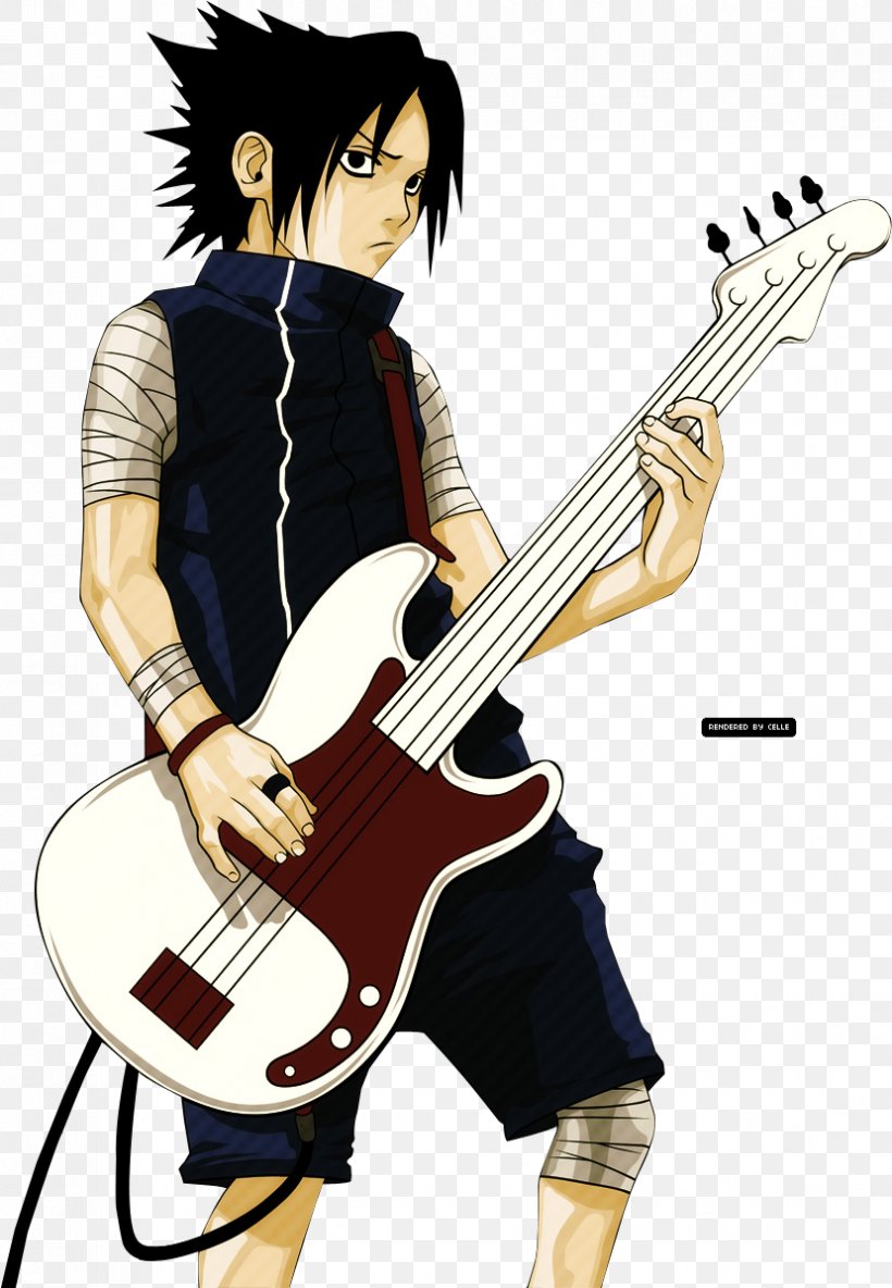 Bass Guitar Sasuke Uchiha Electric Guitar Kakashi Hatake, PNG, 829x1197px, Watercolor, Cartoon, Flower, Frame, Heart Download Free