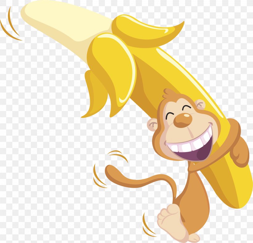 Clip Art, PNG, 3350x3220px, Cartoon, Art, Banana, Banana Family, Carnivoran Download Free