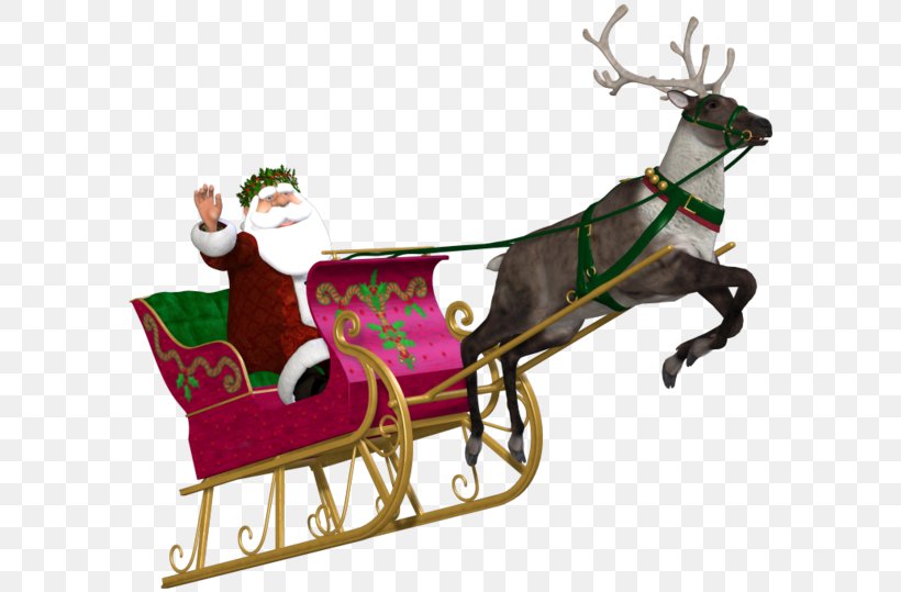 Reindeer Christmas Ornament Santa Claus New Year, PNG, 600x539px, Reindeer, Cart, Character, Chariot, Christmas Download Free