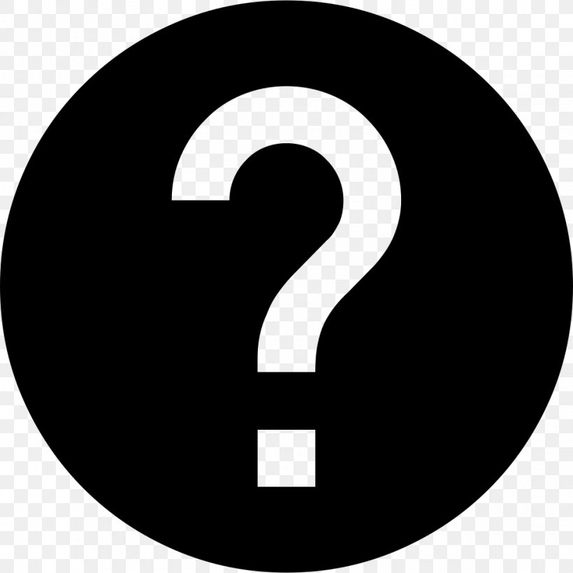 Question Mark, PNG, 980x980px, Question Mark, Black And White, Brand, Button, Database Download Free