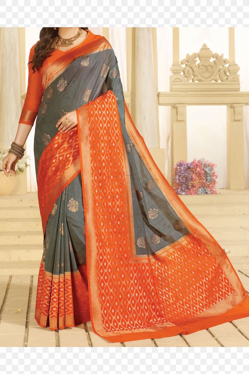 Zari Tussar Silk Textile Handloom Saree, PNG, 1200x1800px, Zari, Banarasi Sari, Blouse, Brocade, Cotton Download Free