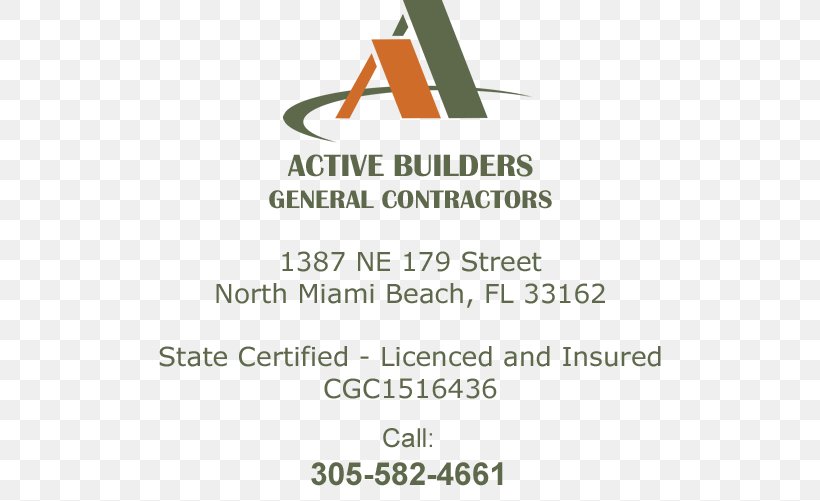 General Contractor North Alabama Contractors And Construction Company Active Builders, Inc. Hollywood, Florida Architectural Engineering, PNG, 532x501px, General Contractor, Architectural Engineering, Area, Brand, Broward County Download Free