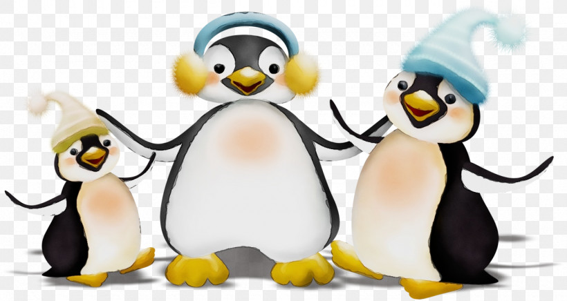 Penguin, PNG, 1280x682px, Watercolor, Animal Figure, Animation, Beak, Bird Download Free