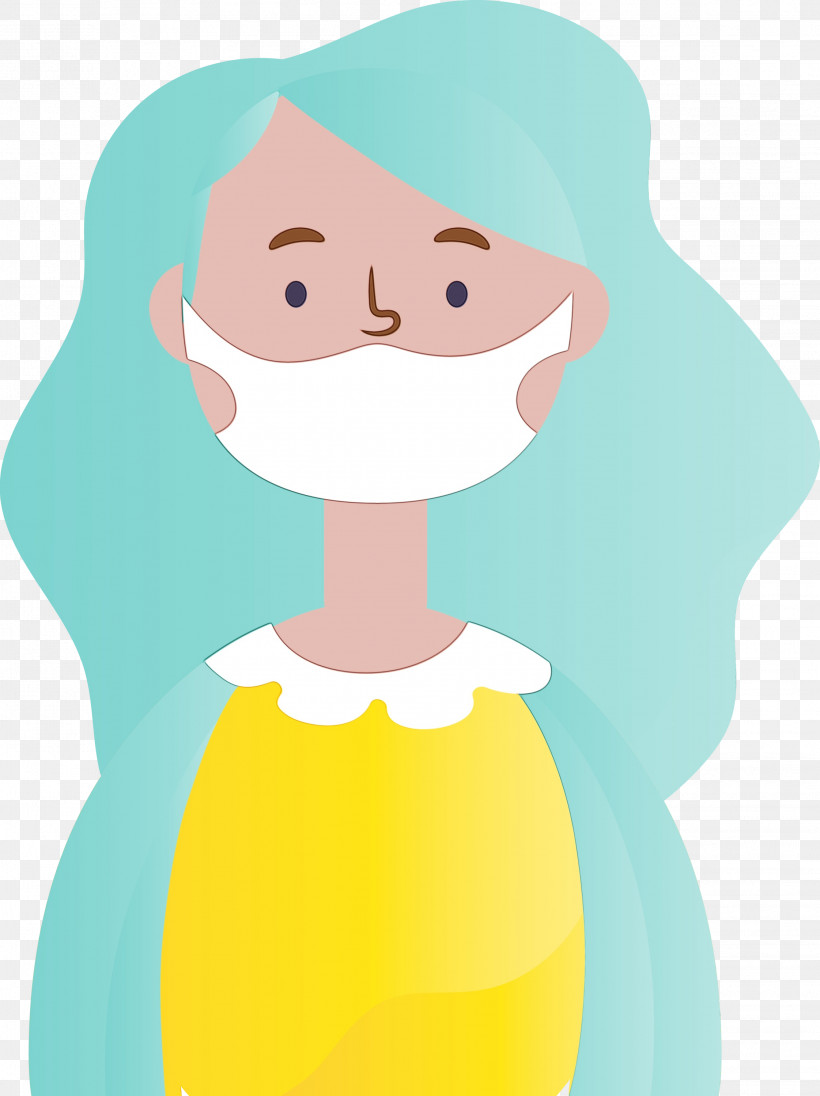 Cartoon Smile, PNG, 2243x3000px, Wearing Mask, Cartoon, Corona, Coronavirus, Paint Download Free