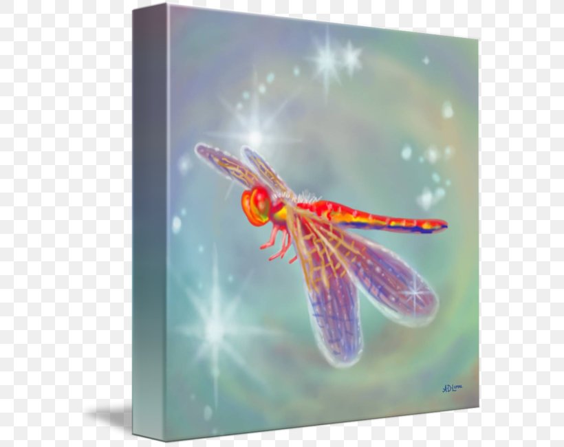 Dragonfly Insect Digital Art, PNG, 589x650px, Dragonfly, Animal, Art, Canvas Print, Digital Art Download Free