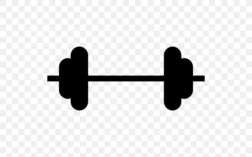 Weight Training Dumbbell Barbell, PNG, 512x512px, Weight Training, Barbell, Black And White, Bodybuilding, Dumbbell Download Free
