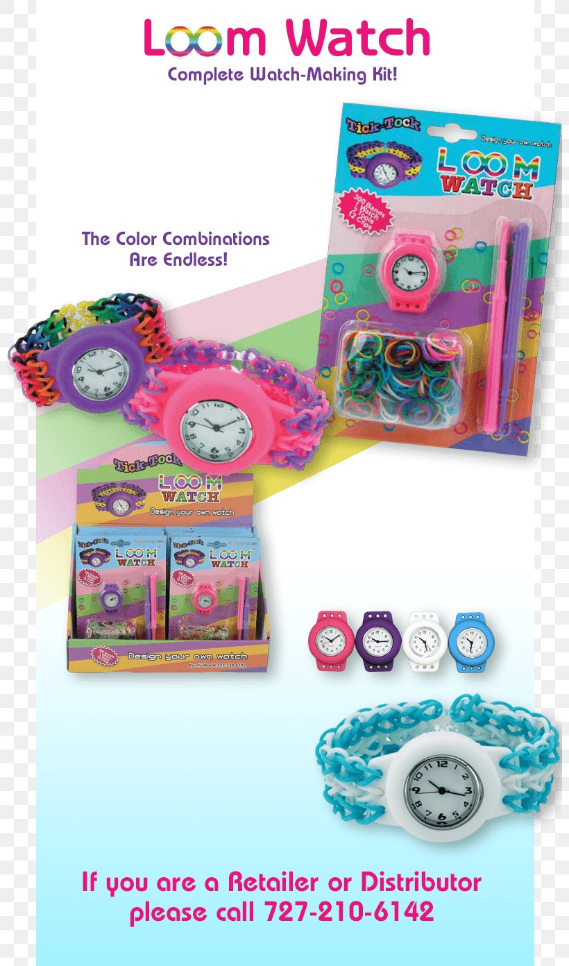 Bracelet Watch Plastic Silicone Loom, PNG, 800x1392px, Bracelet, Color, Latex, Loom, Natural Rubber Download Free