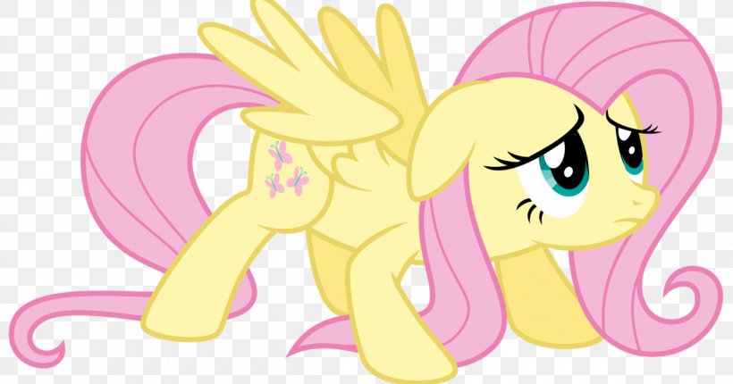 Fluttershy Applejack Desktop Wallpaper Pony, PNG, 1200x630px, Watercolor, Cartoon, Flower, Frame, Heart Download Free