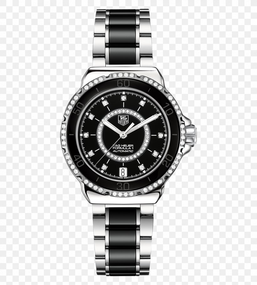 Formula One Automatic Watch TAG Heuer Diamond, PNG, 1042x1157px, Formula One, Automatic Watch, Bezel, Black, Black And White Download Free