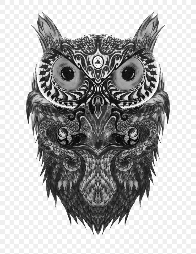Owl Drawing /m/02csf Beak White, PNG, 752x1063px, Owl, Beak, Bird, Bird Of Prey, Black And White Download Free