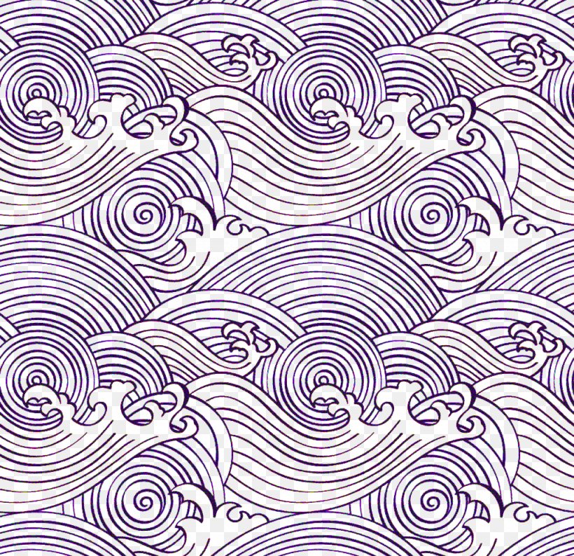 The Great Wave Off Kanagawa Wind Wave Pattern, PNG, 1024x992px, Great Wave Off Kanagawa, Area, Black And White, Color, Drawing Download Free