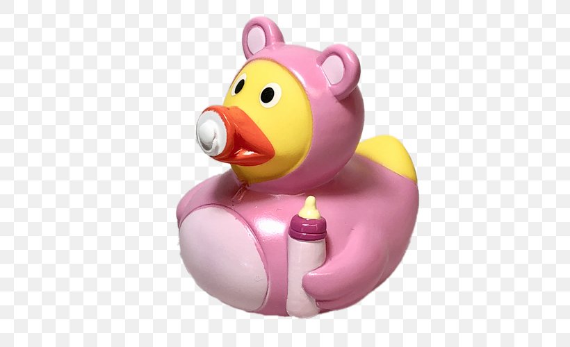 Rubber Duck Baby Bottles Pacifier Toy, PNG, 500x500px, Watercolor, Cartoon, Flower, Frame, Heart Download Free