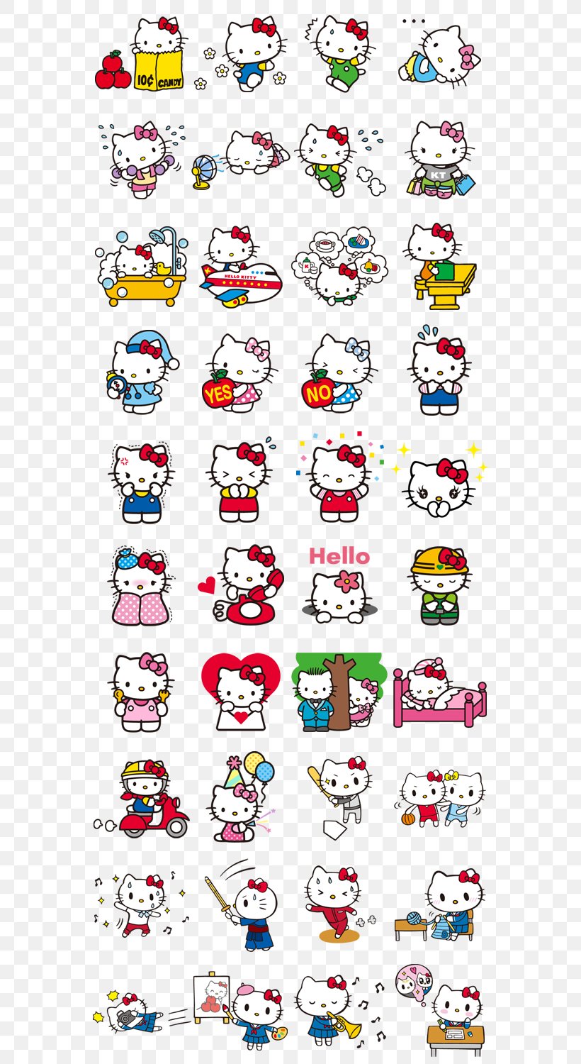 Hello Kitty Sticker My Melody Sanrio Png 562x1500px Hello Kitty Area Art Cartoon Decal Download Free