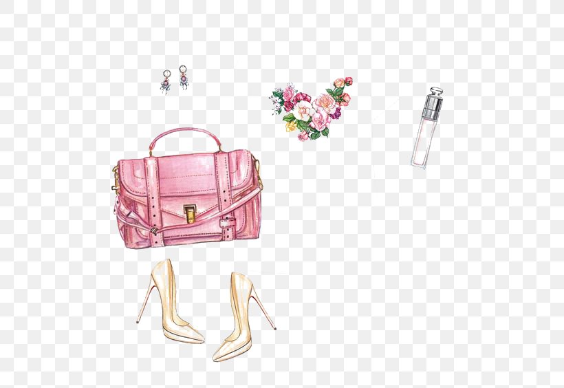 Handbag Chanel Fashion High-heeled Footwear Illustration, PNG, 564x564px, Handbag, Bag, Brand, Cartoon, Chanel Download Free